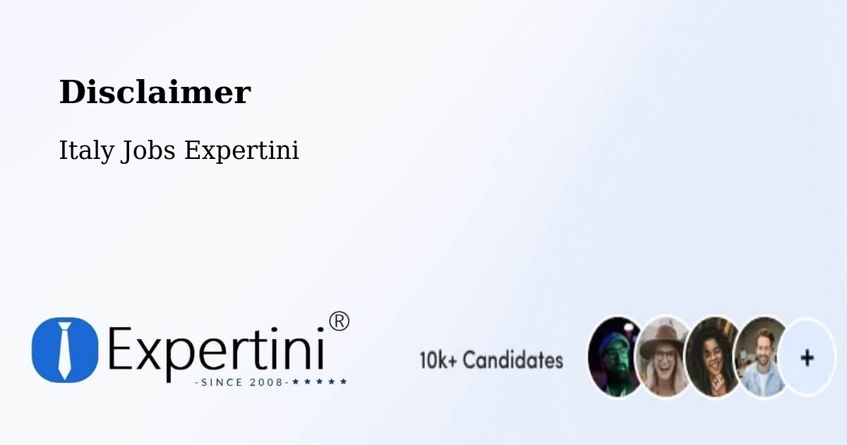 Disclaimer – Suelli - Italy Jobs Expertini